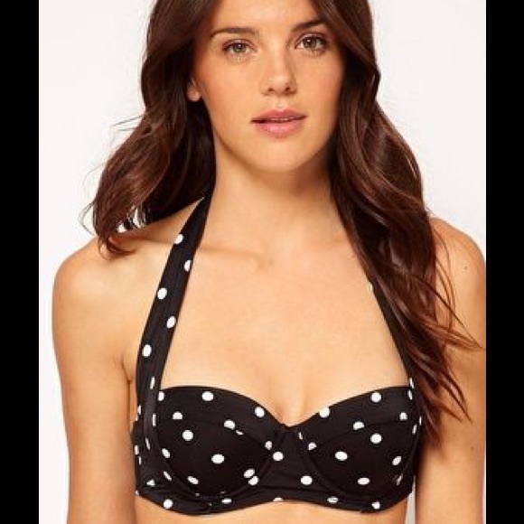 NWOT Asos Polka Dotted Bikini Top
