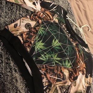 Diamond herb leaf sweatshirt