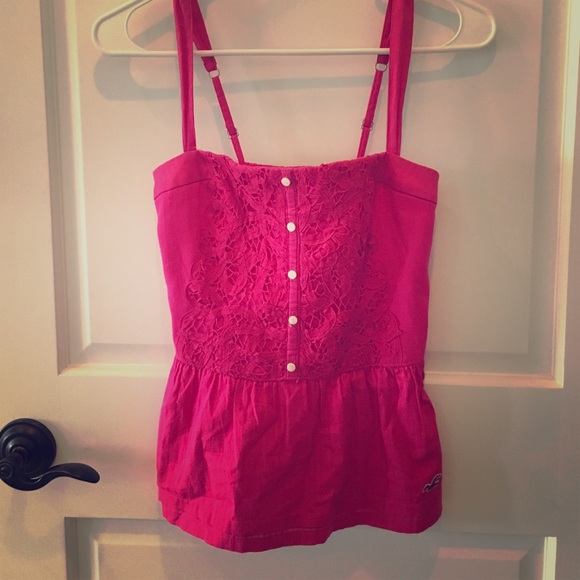 Pink Hollister tank top