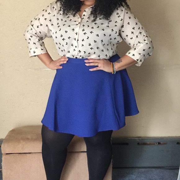 Blue Skater Skirt