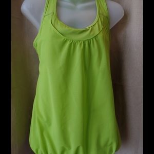 Green workout tank