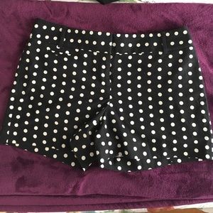 LOFT black/white polka dotted shorts.