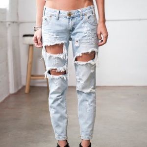 One Teaspooon Trashed Free Birds Jeans- NWT
