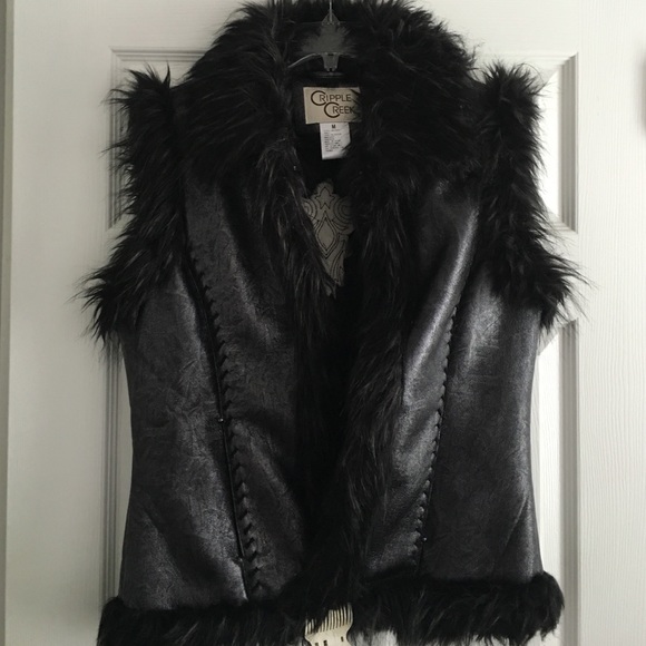 Cripple Creek vest with faux fur.