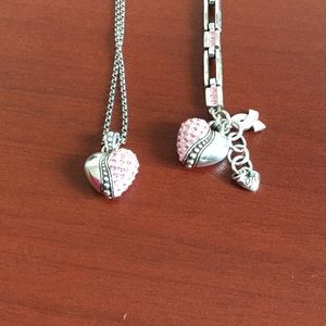 Breast cancer Brighton necklace and bracelet set