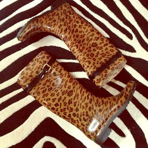 Lauren Ralph Lauren Leopard Print Rain Boots