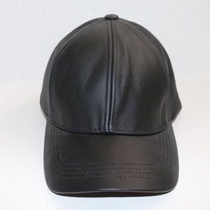 Vegan leather snapback hat