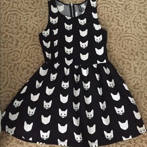 Cat printed dress
