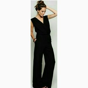 Black Sabrina wide leg romper BUY $15 TRADE $20