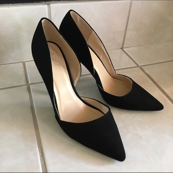 Qupid D'orsay Black Heels