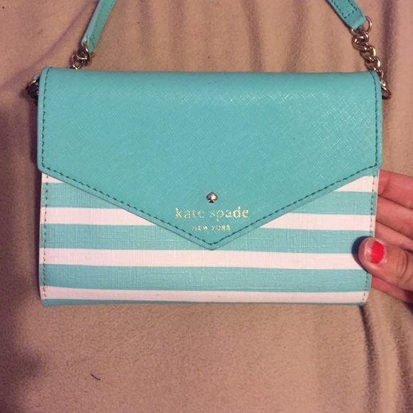 Aqua blue Kate spade cross body