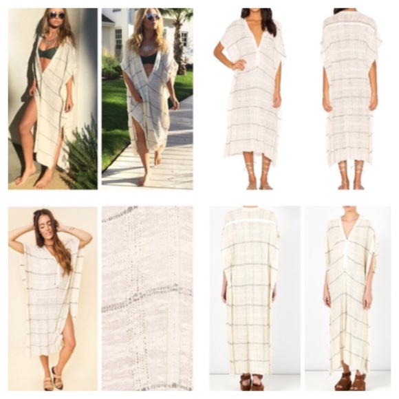 Free People Cream Combo Poncho Dress - Picture 2 of 3