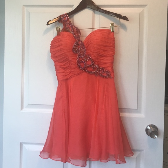Cherri Hill peach sweet sixteen dress