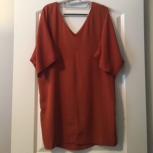Forever 21 Contemporary Tunic Rust Orange Size S