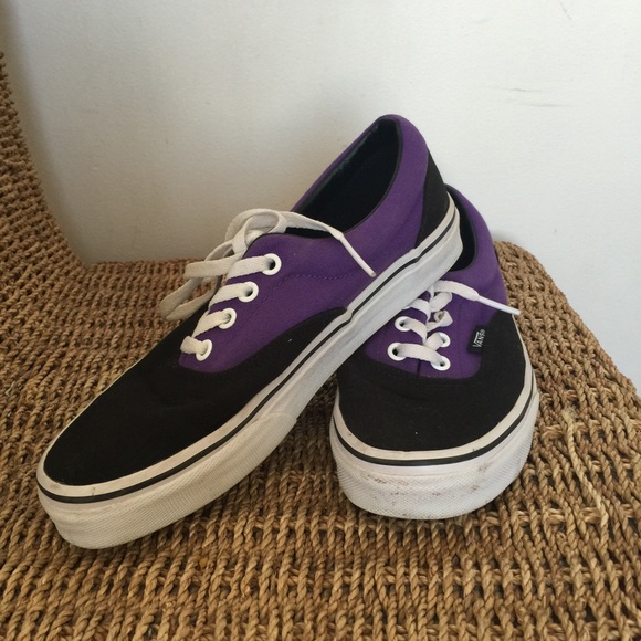 Vans purple and black sneakers