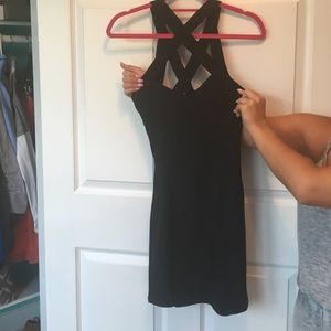 NEVER WORN** Black criss cross dress, size S