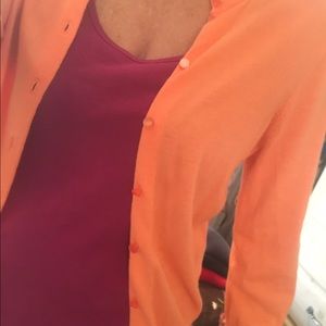 Dark colored peach cardigan