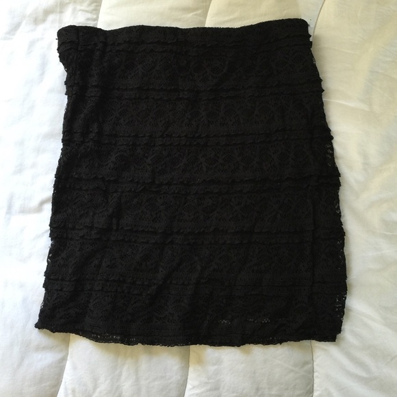 Black mini skirt