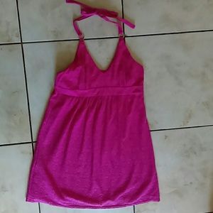 Lg Victoria Secret hot pink bra top halter dress