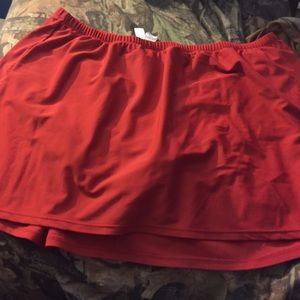 Red size 24 swim skirt