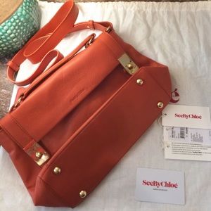 See by Chloe Medium Orange Shoulder Bag