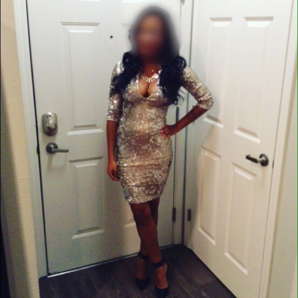 Gold mermaid sequin dress