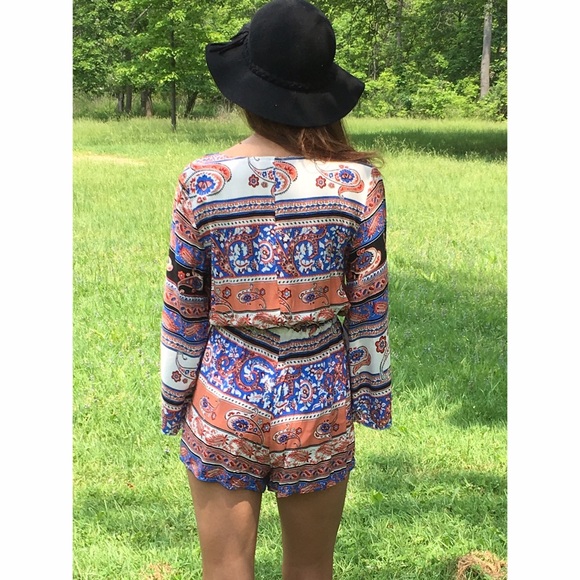 Royal and Rusty V Romper - Picture 2 of 3