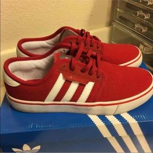 ❌SOLD ON Ⓜ️ERCARI Red Seeley J Adidas Sneaker