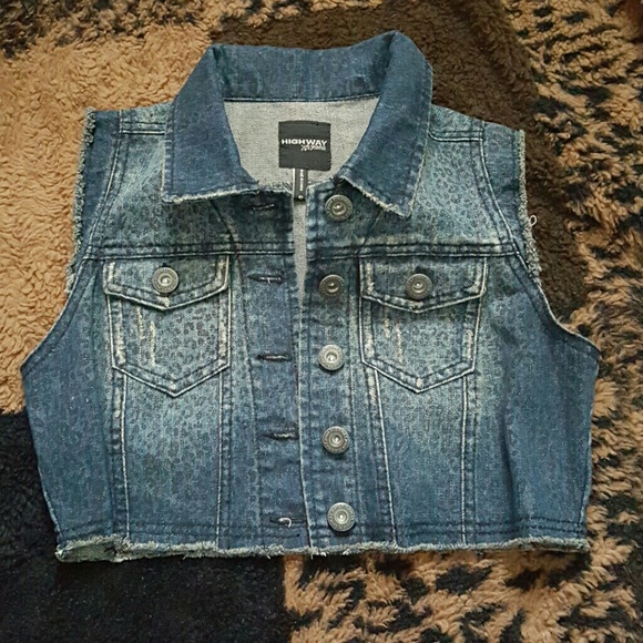 HIGHWAY JEANS crop denim vest