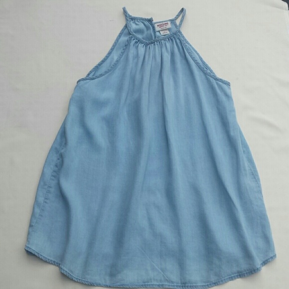 Denim Wash Halter Top