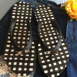 Brand new black with silver accent Coach flip flop Brand new black with silver accent Coach flip flop