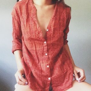 Peter Dunham for Lucky Brand Flowy Button-Down