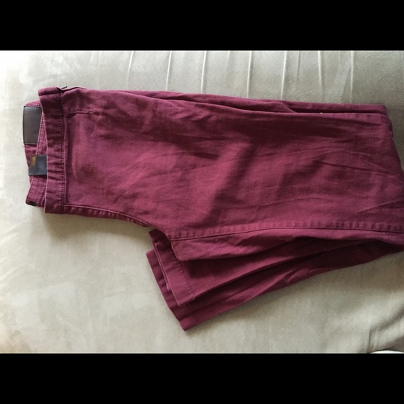 Burgundy Jeans