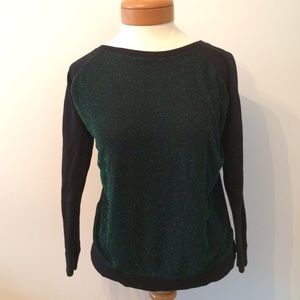 Green and black shimmer sweater, Small, Forever 21