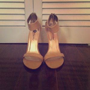 Tan strappy heels