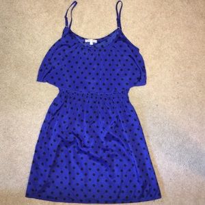 Black and Blue Pok-a-Dot Dress