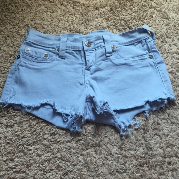 Light blue True Religion short shorts