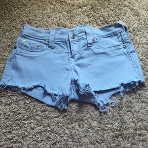 Light blue True Religion short shorts