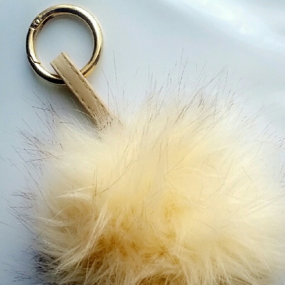 Faux Fur Ball Keychain