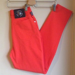 Versace Orange High Waisted Pants