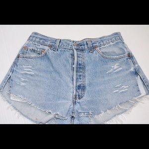 Levi's distressed cut-off shorts