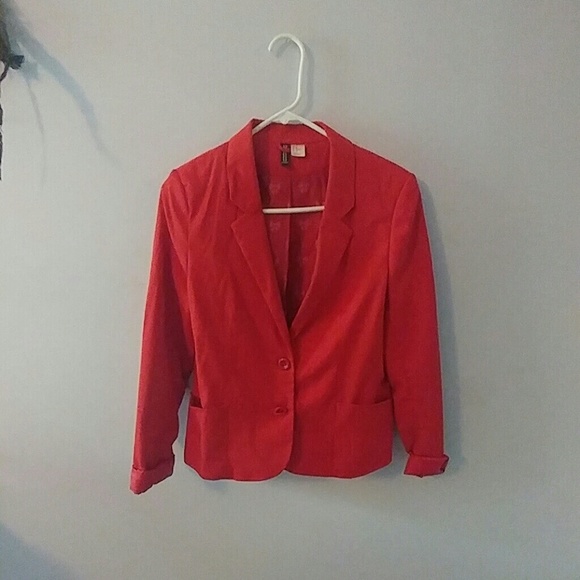 Red Button Down Blazer - Picture 1 of 1