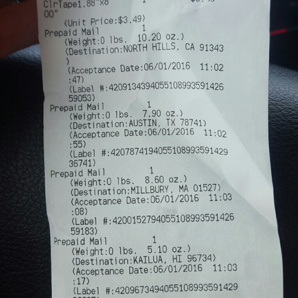 Proof of Shipping - Picture 2 of 2