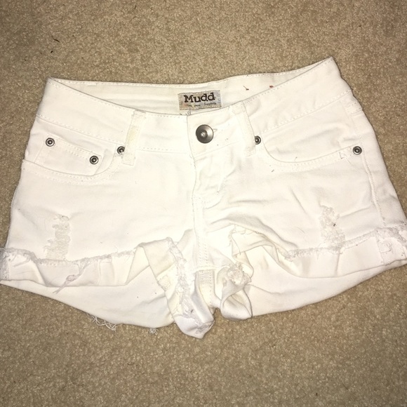 Mudd White Jean Shorts