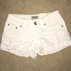 Mudd White Jean Shorts