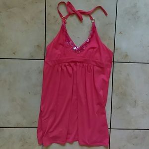 Victoria Secret bra top halter sequin dress xl