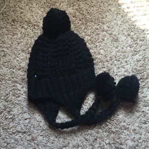 Black crochet Benny for the winter