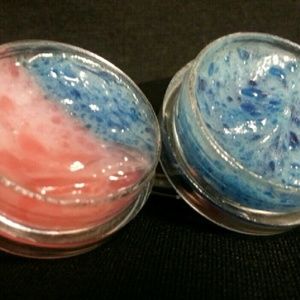 Cotton Candy lip scrub and lip gloss