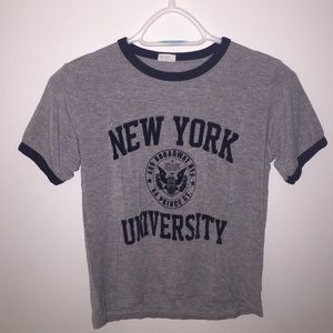 Brandy Melville New York University Cropped Tee