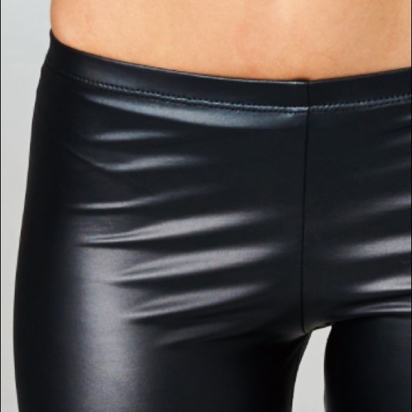 NWT || Black Vegan Leather Leggings - Picture 4 of 4